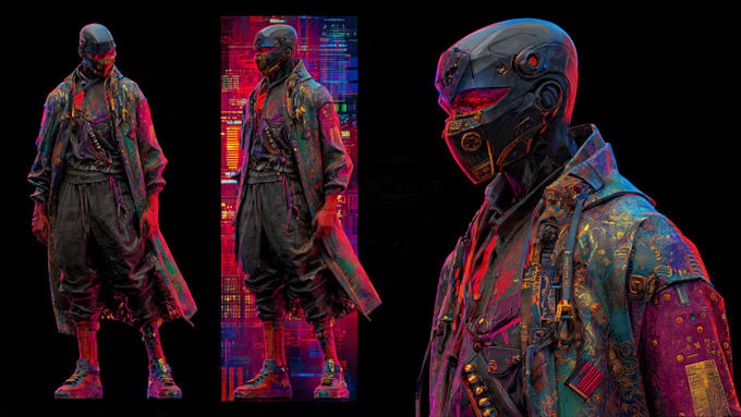 design fantasy and cyberpunk character