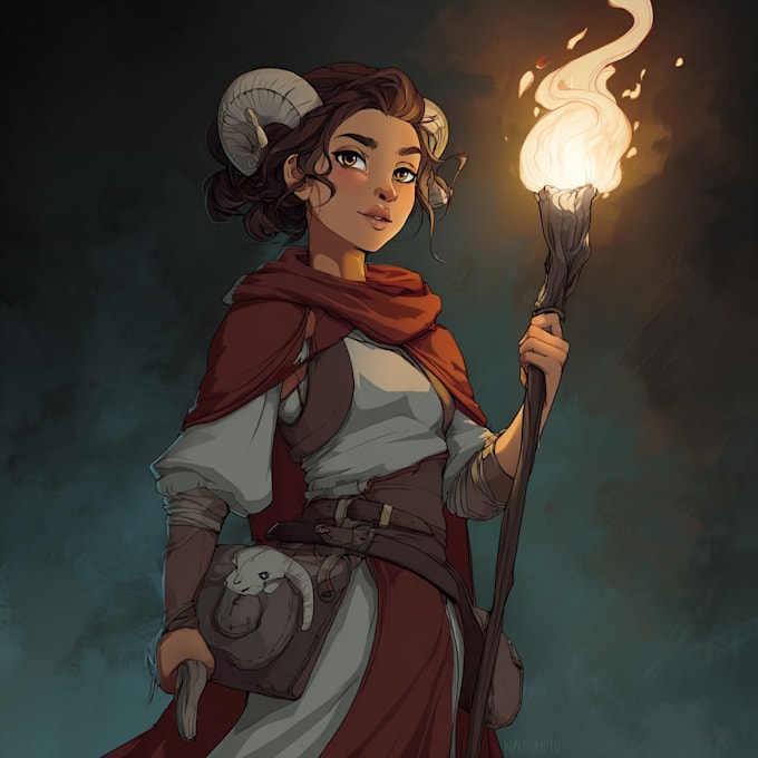 Draw your dnd character art by Bookekerso | Fiverr