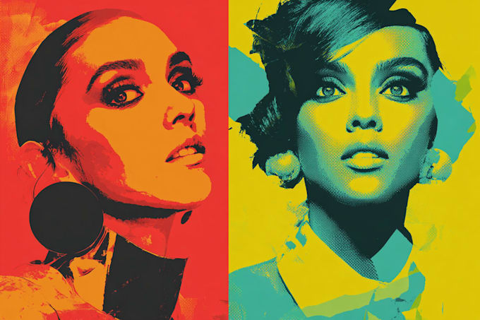 make vector pop art illustration