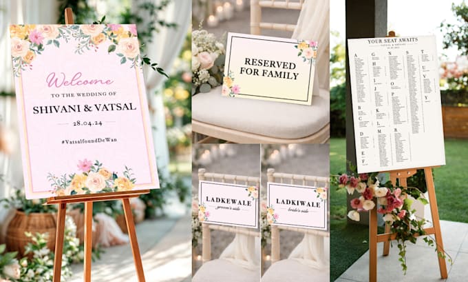 design custom wedding and event signage