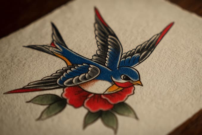 create a marvelous traditional or old school tattoo design