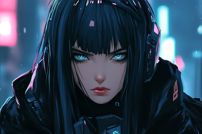 make cyberpunk character art