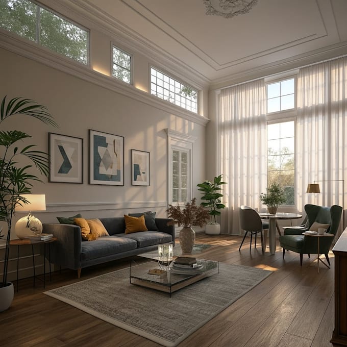 do 3d modelling, interior design and realistic 3d rendering