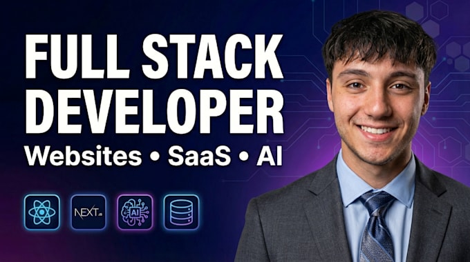 Do full stack website development, ai web app, saas developer nextjs ...