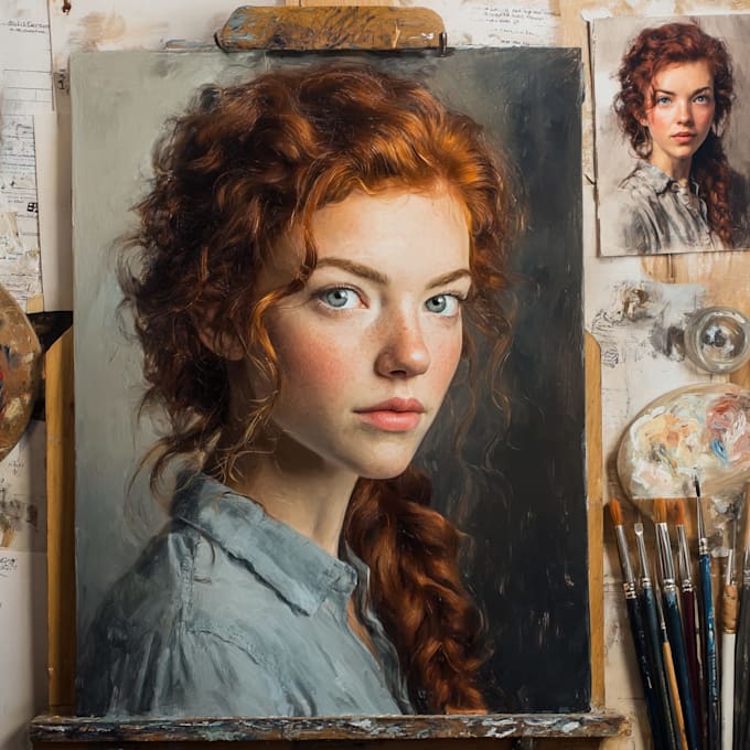 unique oil painting portrait