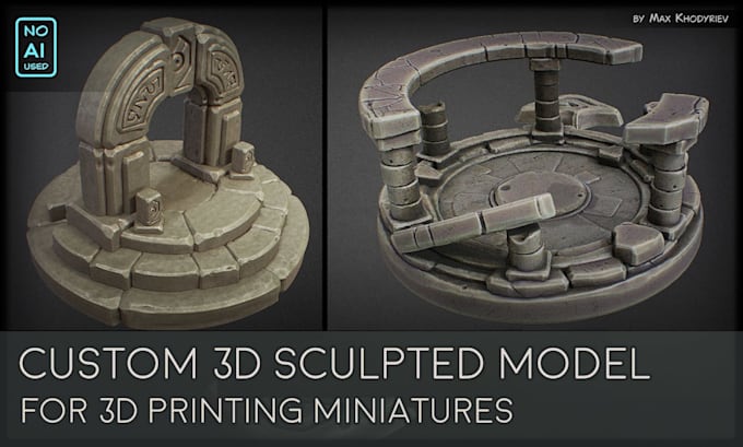 create a custom 3d sculpted model for 3d printing miniatures