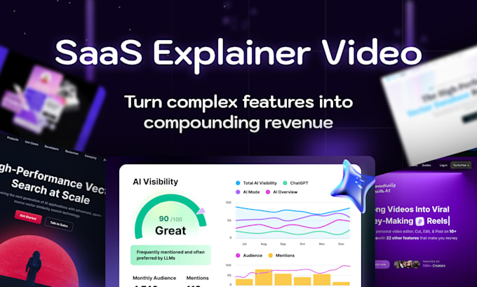create saas product demo, app demo, and UI animation video