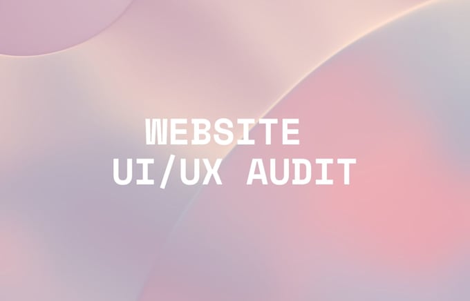audit your website UI UX and suggest improvements