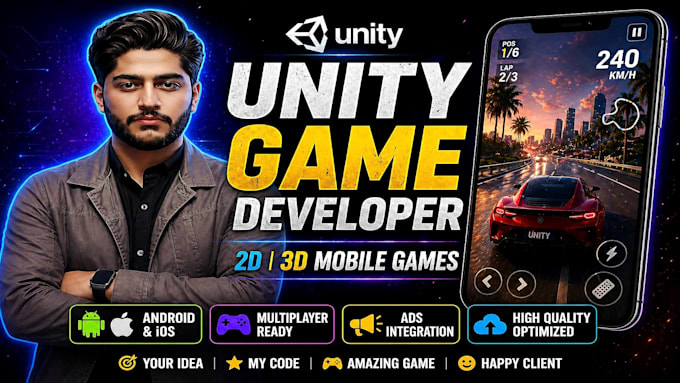 create stunning unity 2d 3d mobile game