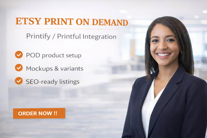 setup etsy print on demand products with printify or printful