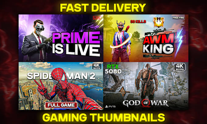design eye catching gaming youtube thumbnails that boost clicks