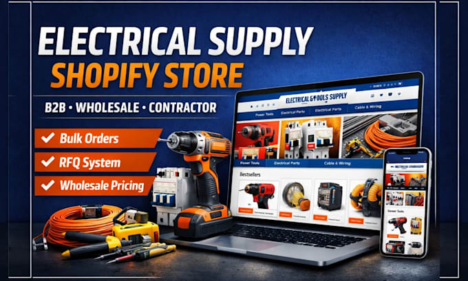 build electrical supply website contractor supply power tools equipment store