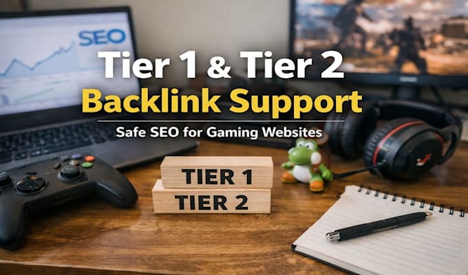 provide tier 1 and tier 2 backlink support for gaming websites