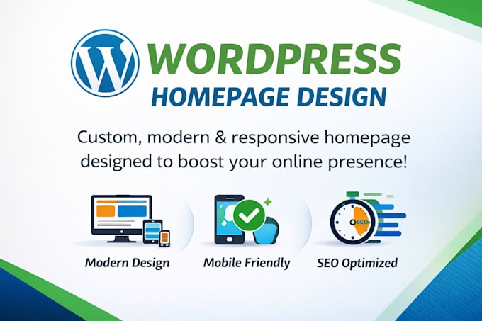 design a wordpress homepage