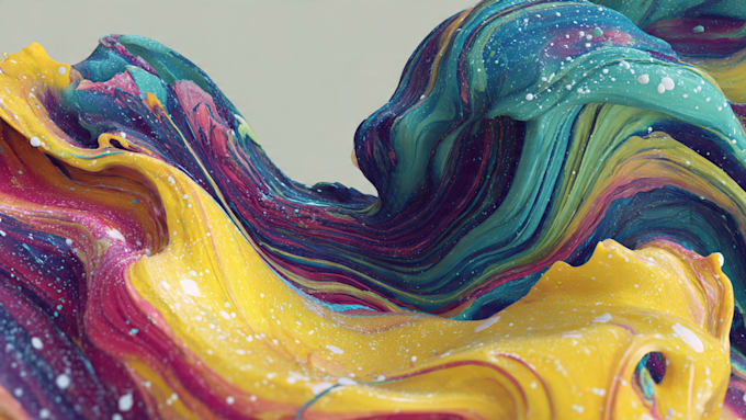 paint digital abstract art works