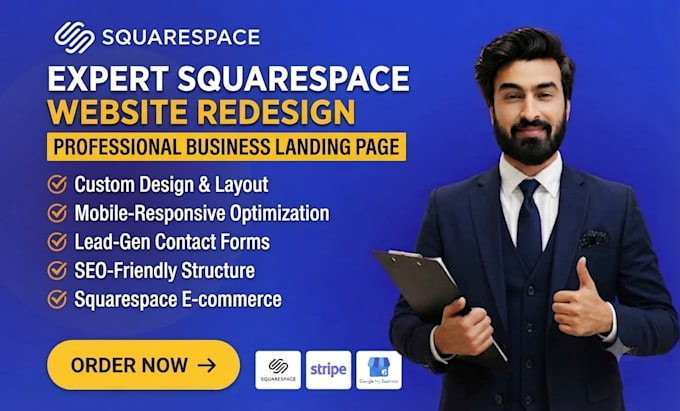 design squarespace website redesign squarespace expert business landing page