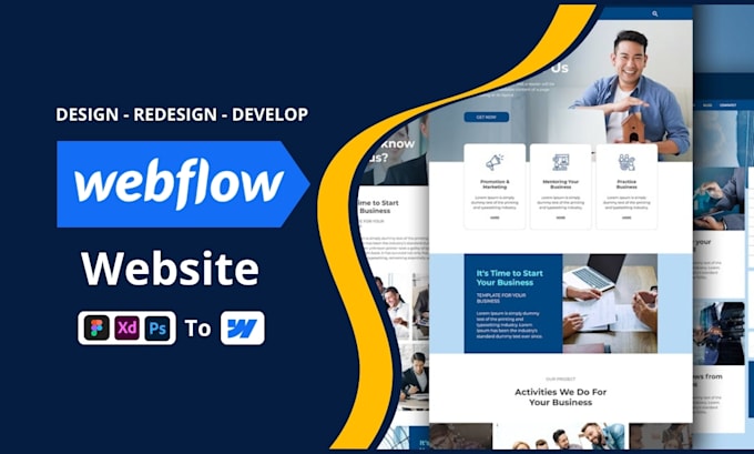 design, redesign or develop a professional webflow website