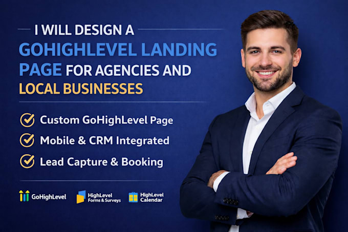 Build a high converting gohighlevel landing page for lead generation by ...