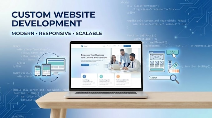 create a custom modern and responsive website