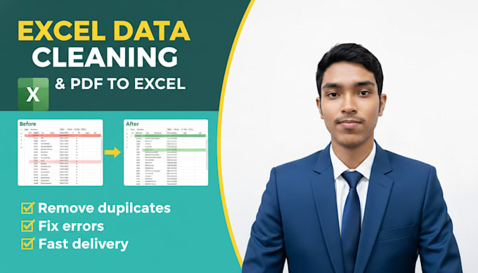 professionally excel data cleaning or formatting