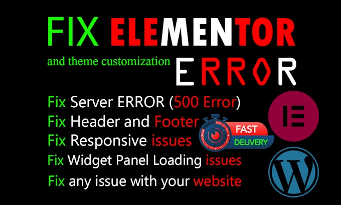 fix wordpress elementor and theme customization errors