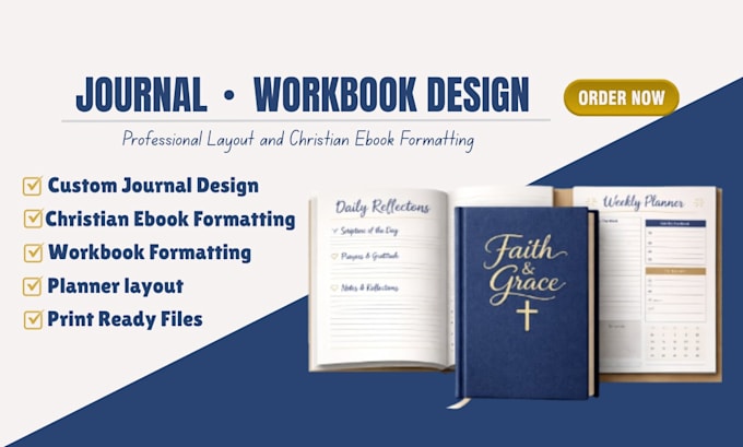 edit, format christian ebook, kdp journal, planner, workbook, book layout design