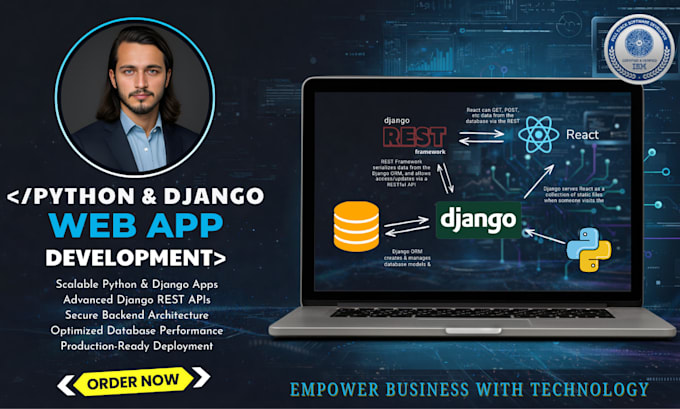 build scalable django python web application backend