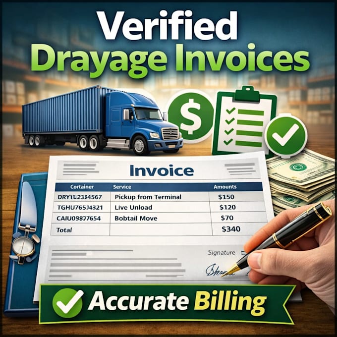 do billing and invoice preparation for drayage services