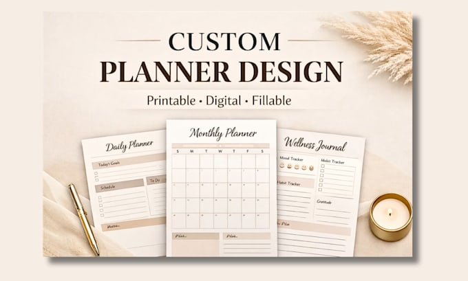 create aesthetic planner and journal designs