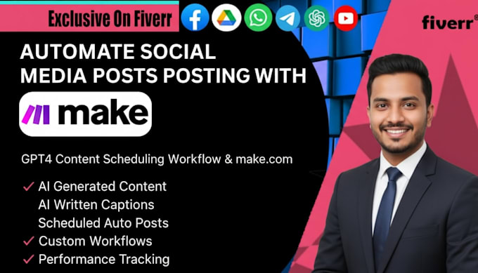 automate social medial posting with gpt4 content scheduling workflow make com