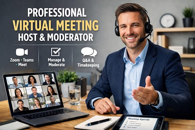 be your professional virtual meeting host and moderator
