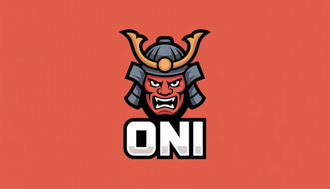 make amazing oni samurai logo for your company