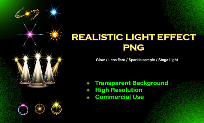 create realistic light effect png  overlays