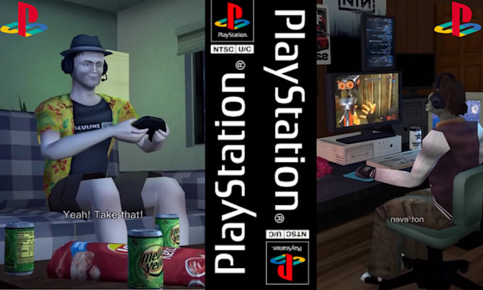 create retro ps1 ps2 psx low poly character animation and game trailer