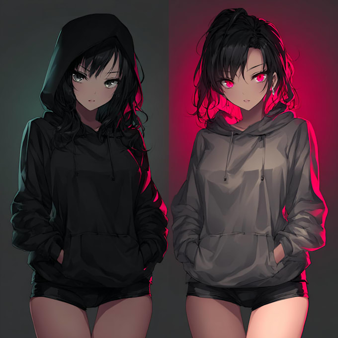 draw anime sketch colored