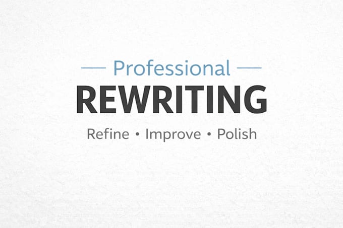 rewrite and improve your existing blog content