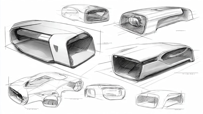 make product development and industrial design sketches