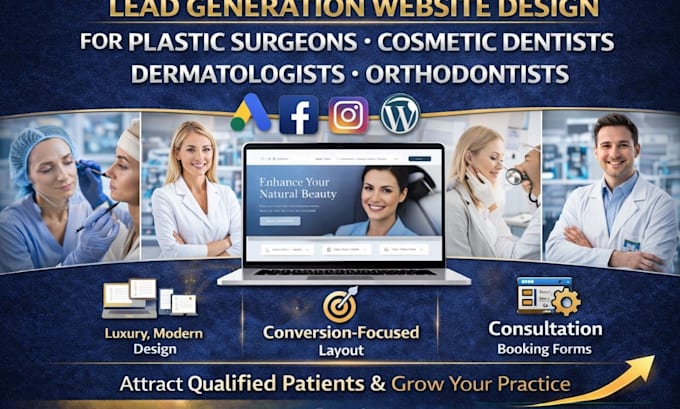 plastic surgeons cosmetic dentists dermatologists orthodontists leads website