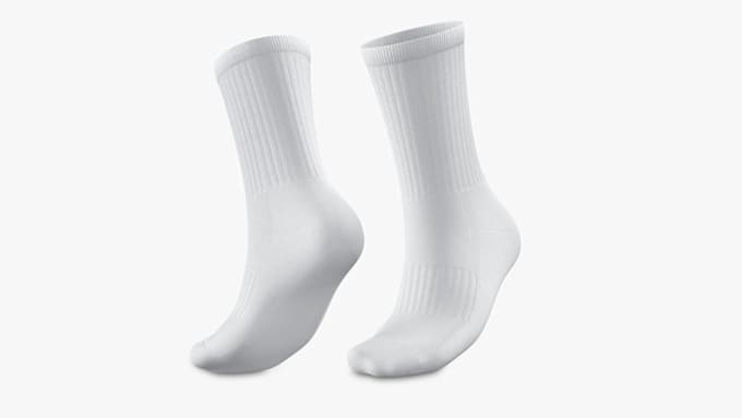 do realistic 3d socks design, rendering, product animation