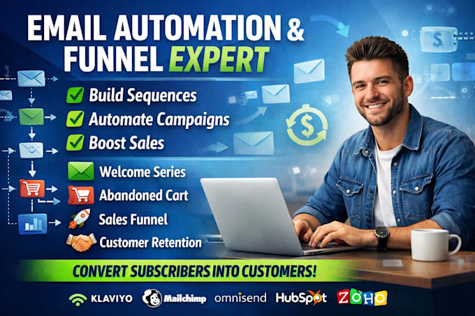 setup email automation workflow email sequence and high converting email funnel