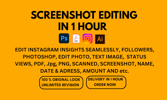 do edit any screenshot, text image, photoshop edit and any image