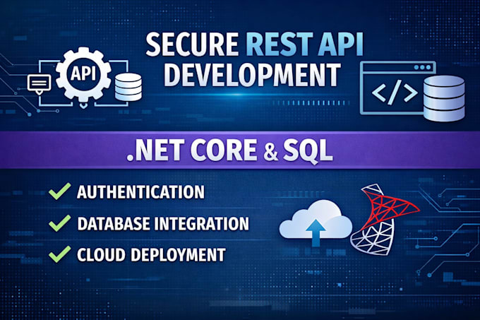 develop secure rest API using dotnet core and sql