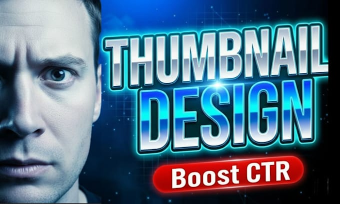 make CTR booster with curiosity hook youtube thumbnail with catchy design