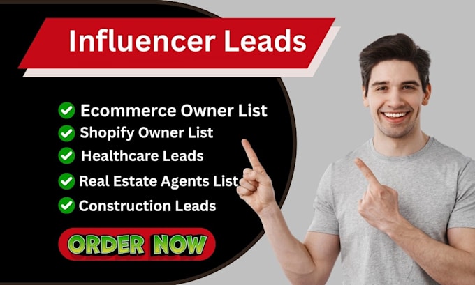 influencer leads, ecommerce leads, for influencer marketing