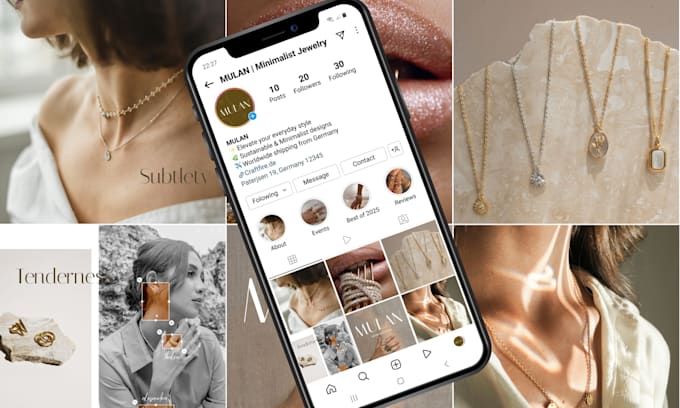 create an aesthetic minimalist grid
