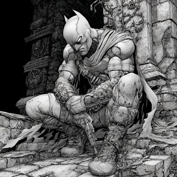 superhero character for comics design