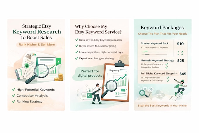 find low competition etsy keywords for printables and planners