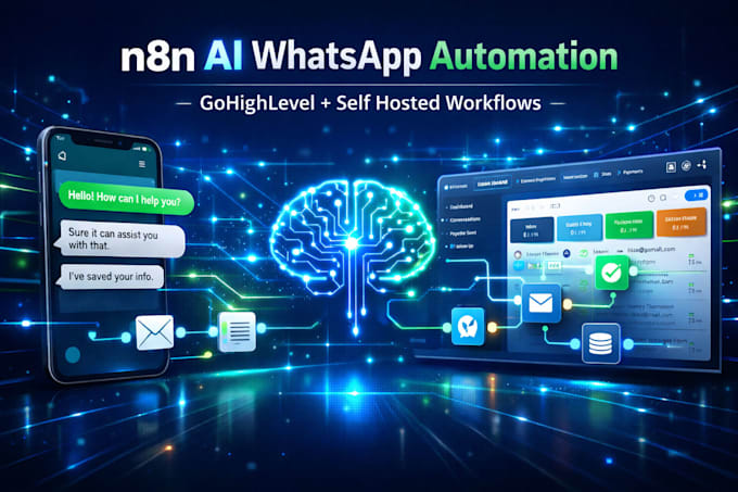 full whatsapp ai agent gohighlevel integration api connection n8n automation