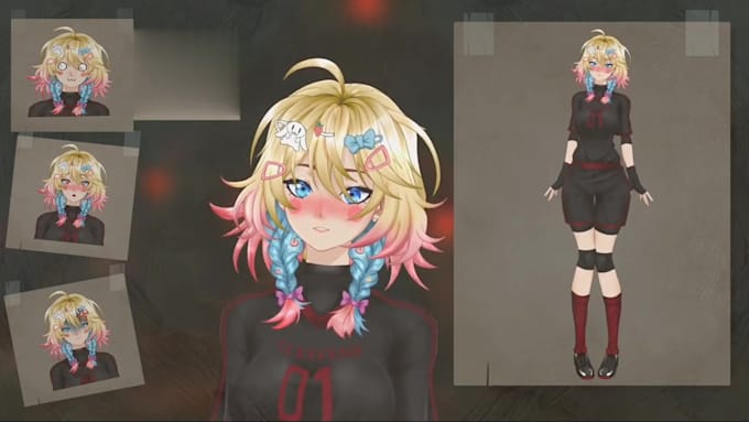 design and rig 2d anime vtuber model live2d vtuber model vtuber commission