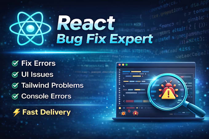 fix react js bugs, errors and frontend issues fast